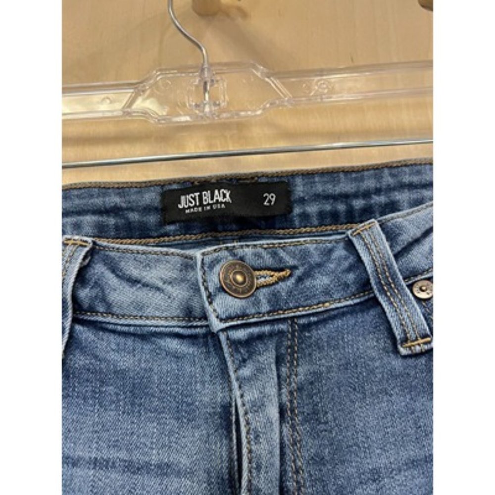 Just Black SF18 Blue Distressed Straight Leg Slim Fit Denim Jeans Size 29 - Picture 4 of 6